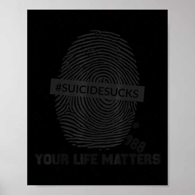 Poster 988 Prevenção Suicida Sua Vida Importa Suicídio S (Frente)