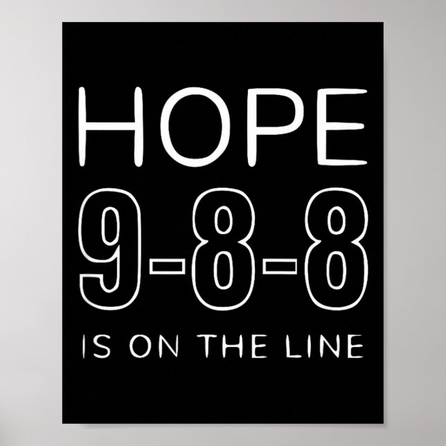 Poster 988 Shirt - Suicide Prevention Crisis Lifeline 988 (Frente)