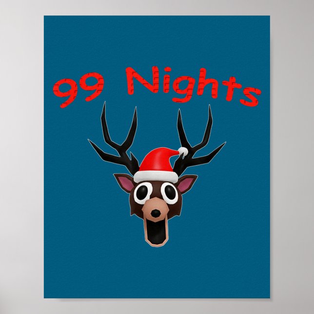 Poster 99 Nights Christmas Deer Gamer Fan Merch  (Frente)