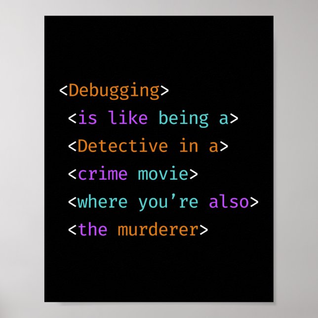 Poster 99 Pequenos Insetos Na Codificação Do Programador  (Frente)