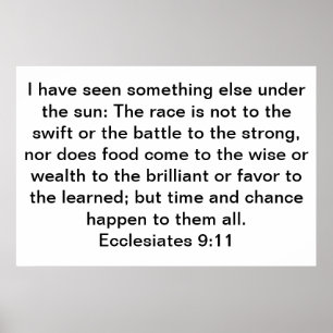 Poster 9:11 de Ecclesiastes