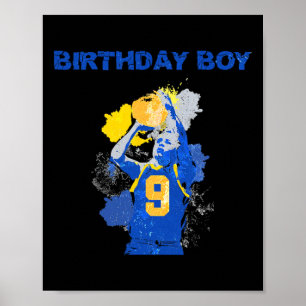 Poster 9 Anos Aniversário Do Menino Azul E Cesto Amarelo