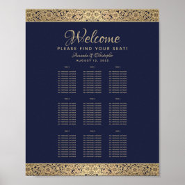 Poster 9 Gráfico de Casamento Azul de Casamento do Marinh