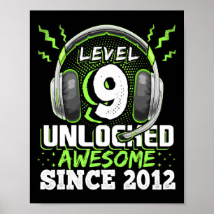 Poster 9 Vídeo Jogo 2012 Desbloqueado 9º Aniversário Gi