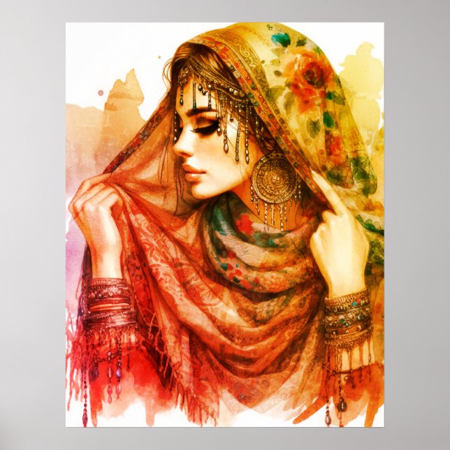 Poster *~* A100 Psychic Boho Gypsy Fortune Teller 8 (Frente)