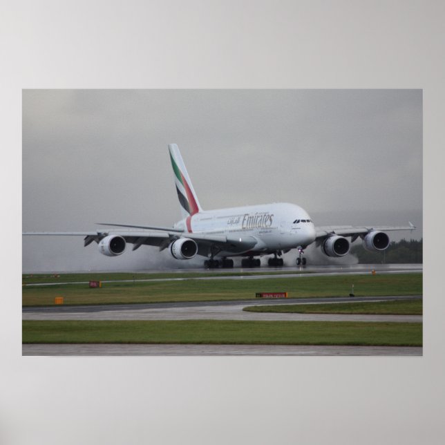 Poster A380 Aterrissando em Manchester (Frente)