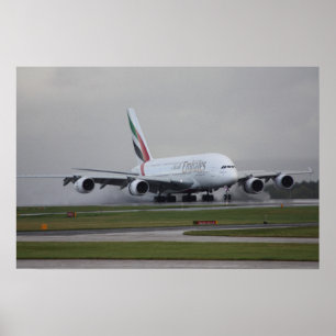 Poster A380 Landing em Manchester