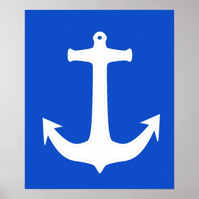 Poster A3 Âncora Branca Funky (Frente)