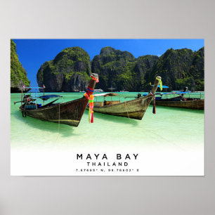 Poster A3 Baía Maya   Praia Maya   Ko Phi Phi   Tailândia