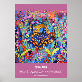Poster A3 de John Dyer. Floresta Amazônica. Nawê