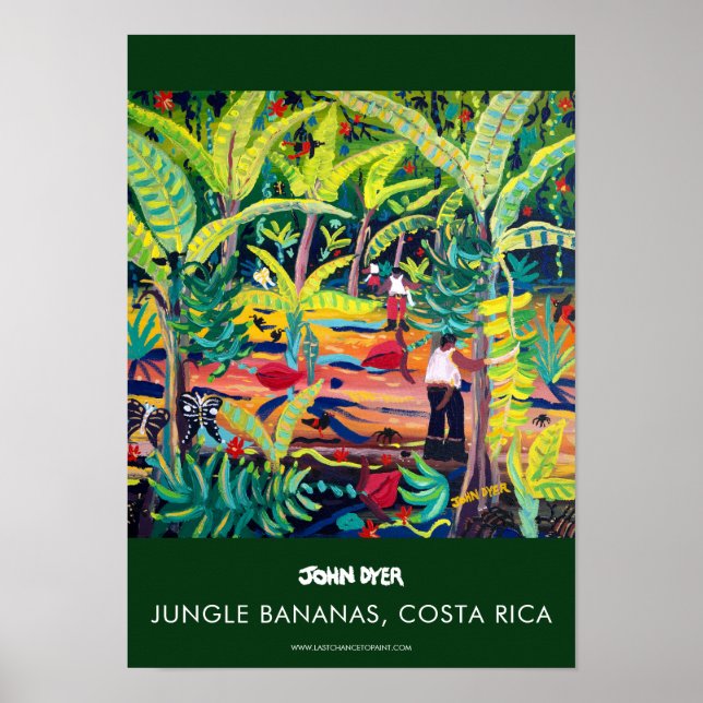 Poster A3 de John Dyer. Jungle Bananas, Costa Rica (Frente)
