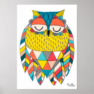 Poster A3 Moderna Ilustração de Arte de Crianças de Wise