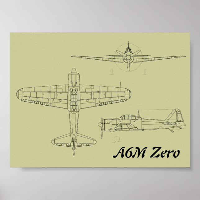 Poster A6M Zero (Frente)