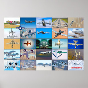 Poster A-10 THunderBOLT II "MONTAGE"