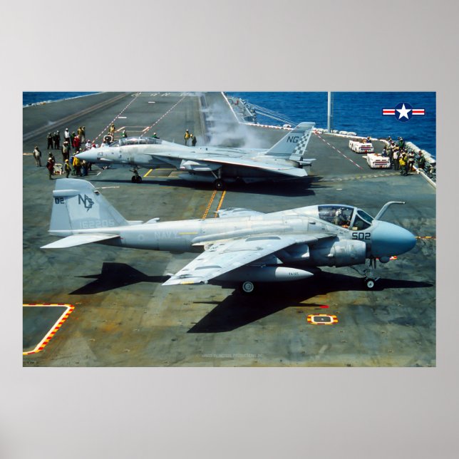 Poster A-6E INTRUDER e F-14 TOMCAT (Frente)