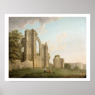 Pôster A abadia de St Mary, York, c.1778 (óleo em canvas