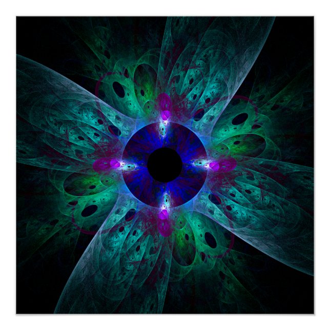 Pôster A Abstrato de Olhos (Frente)