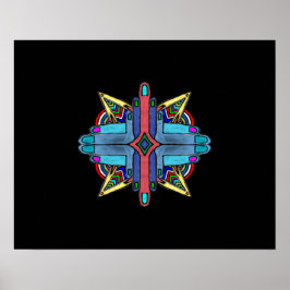 Pôster A abstrato Diversidade Mãos a Pintura - Poster.