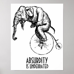 Pôster A absurdidade é elefante underrated no Farthing d