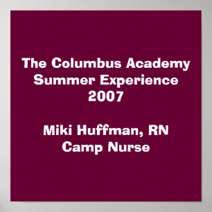 Pôster A Academia Columbus Experiência de Verão de 2007Mi