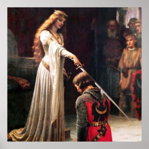 Poster "A Accolade" Pintura Medieval de Edmund Blair L