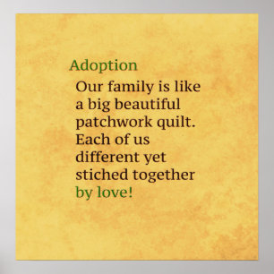 Poster A adopção é uns retalhos