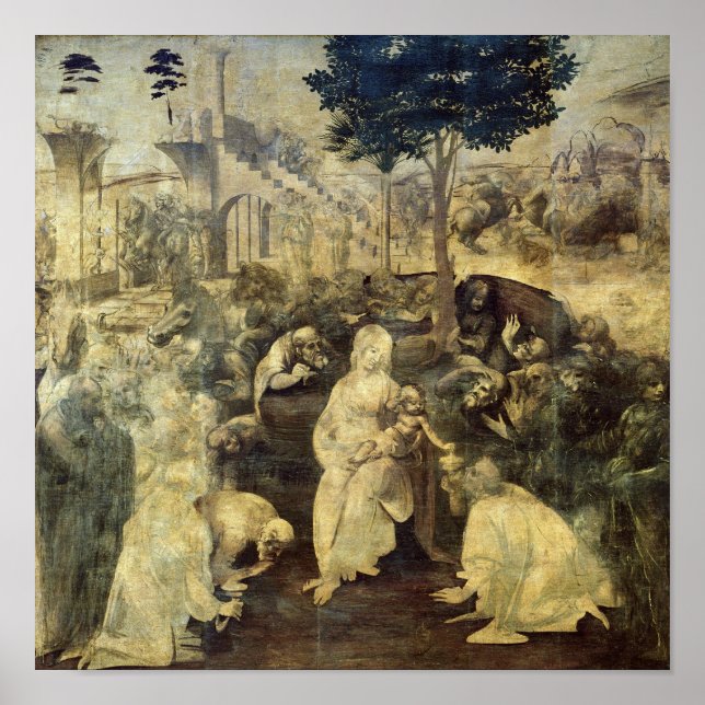 Pôster A Adoração do Magi, 1481-2 (Frente)