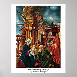 Poster A adoração dos Magi por Albrecht Altdorfer