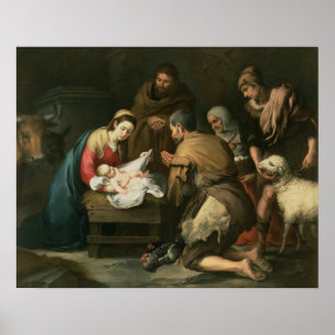 Pôster A adoração dos pastores, c.1650