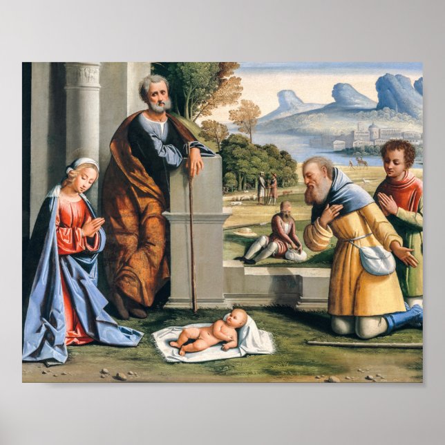 Poster A Adoração dos Pastores - Feriado de Natal (Frente)