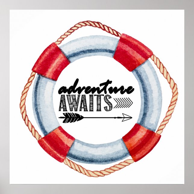 Poster A Adventure Aguarda o Life Preserver (Frente)