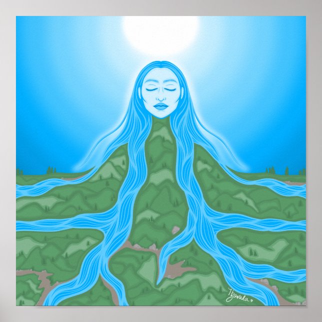 Poster A água é a vida (Frente)