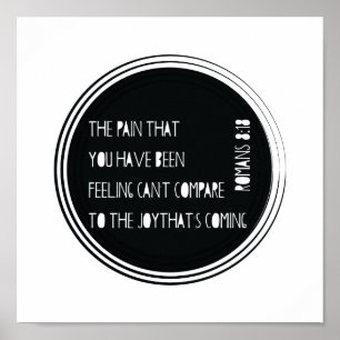 Pôster A alegria que está chegando romanos 8:18