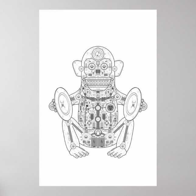 Pôster A Anatomia de Jolly Chimp (Frente)