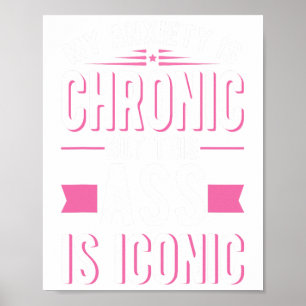 Poster A ansiedade é crônica, mas isso é saúde mental icô