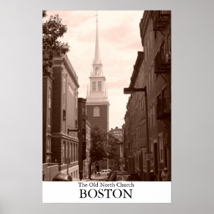 Poster A Antiga Igreja do Norte em Boston, Massachusetts