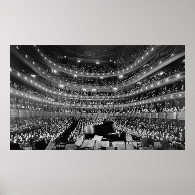 Poster A antiga Ópera Metropolitana 39ª Rua 1937 (Frente)