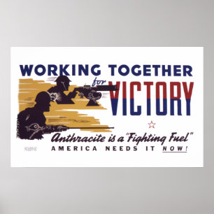 Pôster A antracite é combustível de combate de A