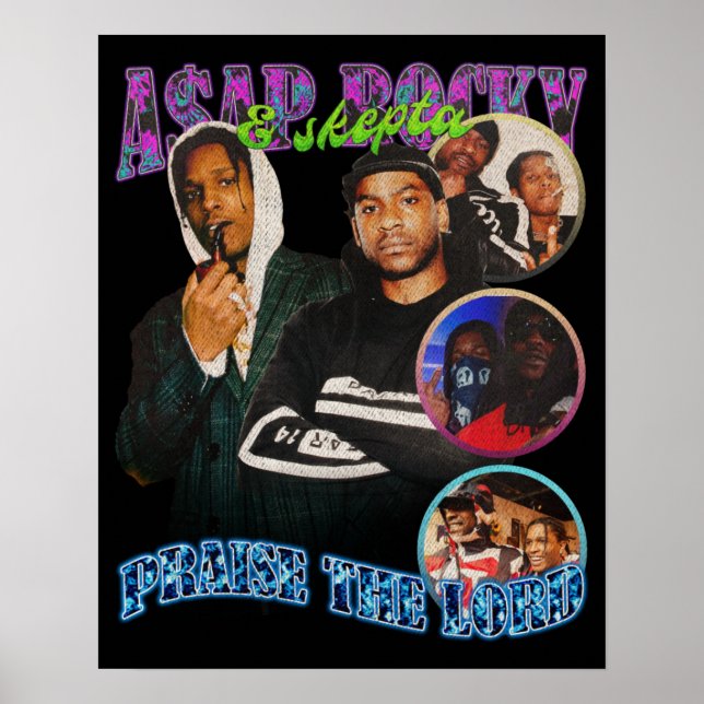 Poster A$AP Rocky, A$AP Rocky Praise The Lord (Frente)