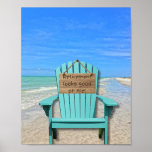 Poster A aposentadoria me cai bem! Praia da Ilha Sanibel