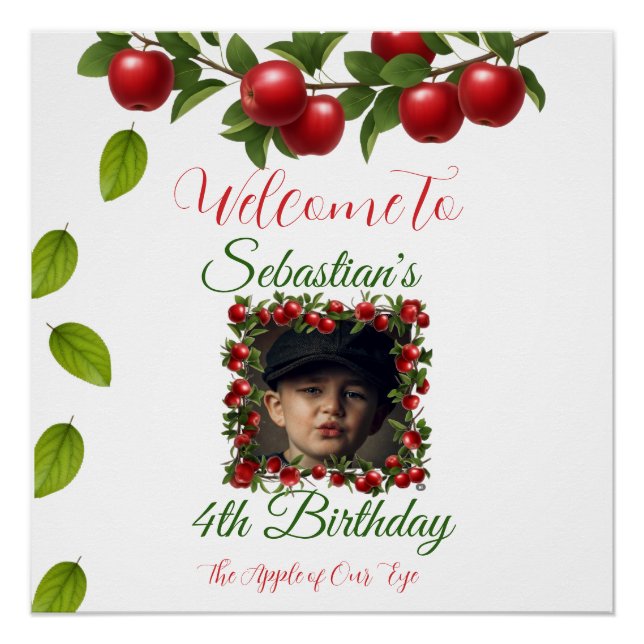 Pôster A Apple do nosso sinal de boas-vindas (Frente)