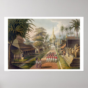 Pôster A aproximação principal ao grande pagode a de