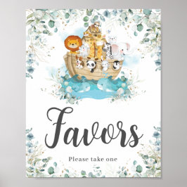 Poster A Arca de Noah Eucalyptus Greenery Favorece o Aniv