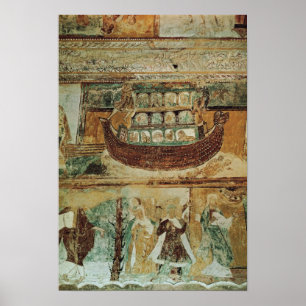 Poster A arca durante a inundação, c.1100 de Noah