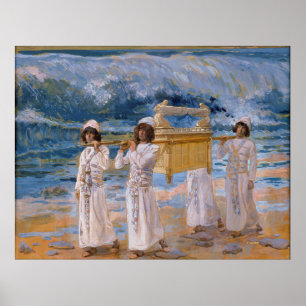 Poster A Arca Passa Sobre a Jordânia por James Tissot (c)