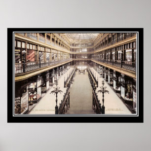 Poster A Arcada de Cleveland por volta de 1900