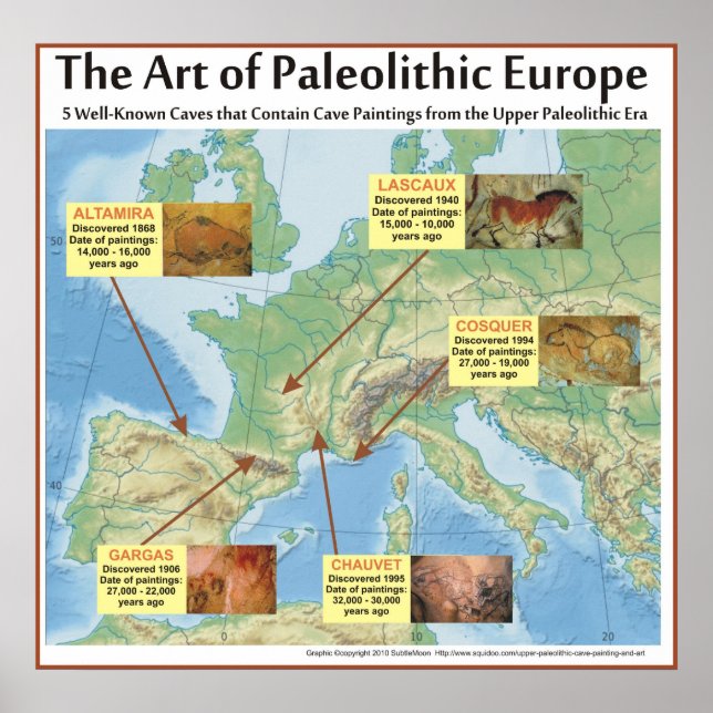 Poster A Arte da Europa Paleolítica (Frente)