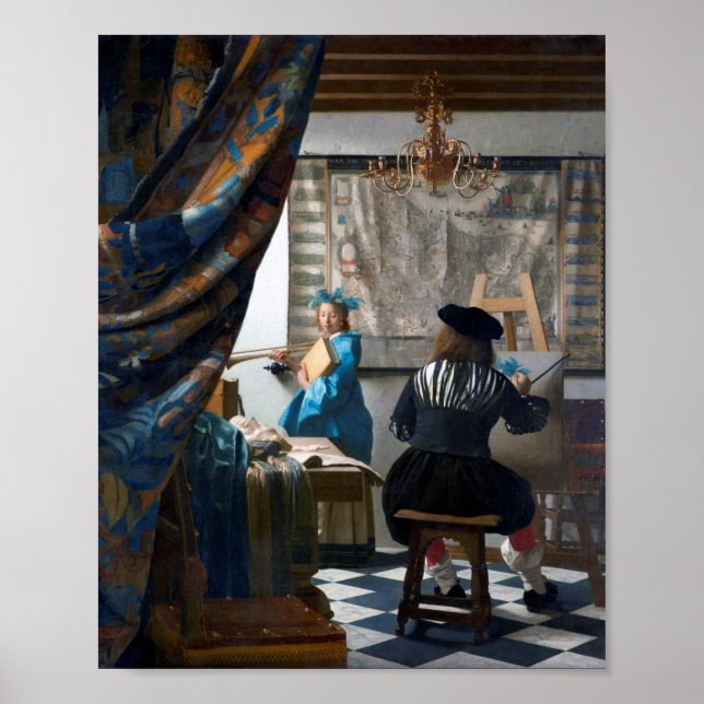 Poster A Arte da Pintura, Johannes Vermeer (Frente)