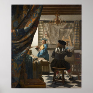 Pôster A arte da pintura por Johannes Vermeer