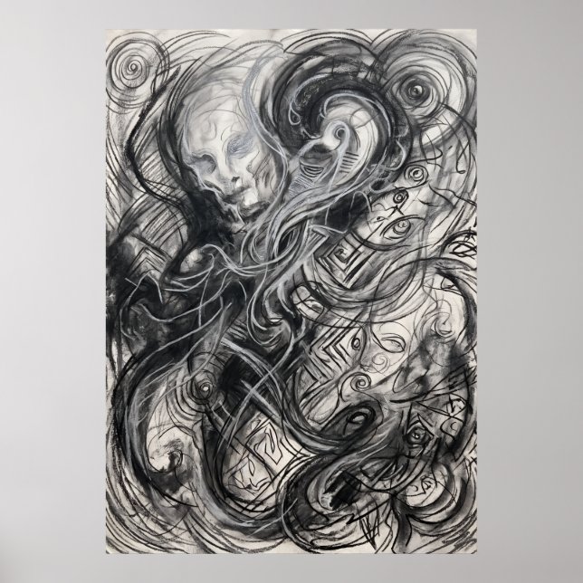 Poster A Arte de Parede do Fio Enrolado da Memória Espiri (Frente)